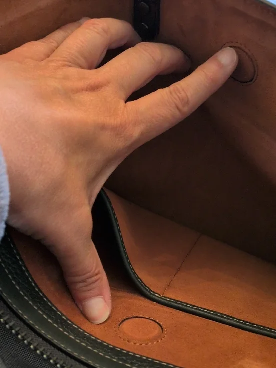 Coach Rogue 1941 Green RARE Pebbled Leather Briefcase with suede - Picture 8 of 10